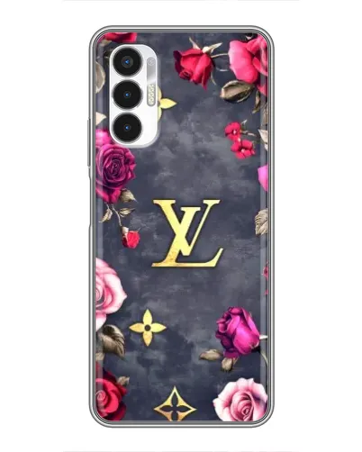 Чехол для TECNO POVA 3 (LF7n) с картинкой «Цветочный Louis Vuitton»
