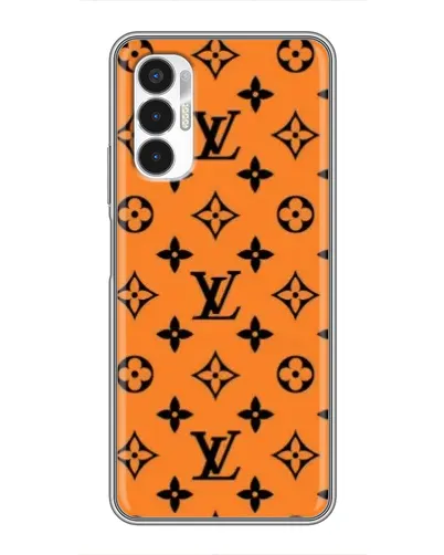 Чехол для TECNO POVA 3 (LF7n) с картинкой «Оранжевый стиль LV»