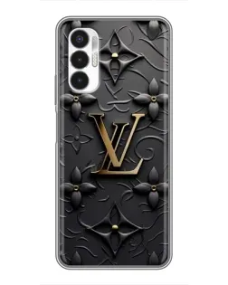 Чехол для TECNO POVA 3 (LF7n) с картинкой «Кожаная текстура LV»