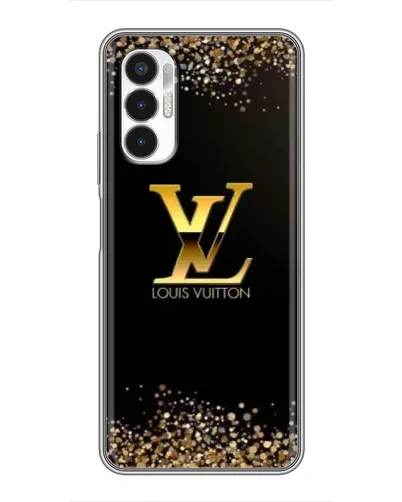 Чехол для TECNO POVA 3 (LF7n) с картинкой «LV — золотые искры»