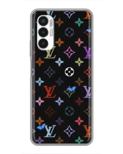 Чехол для TECNO POVA 3 (LF7n) с картинкой «Цветная монограмма LV»