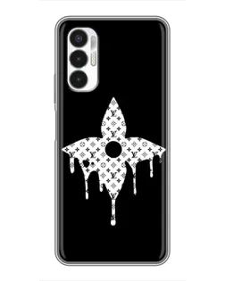Чехол для TECNO POVA 3 (LF7n) с картинкой «Цветочная монограмма»