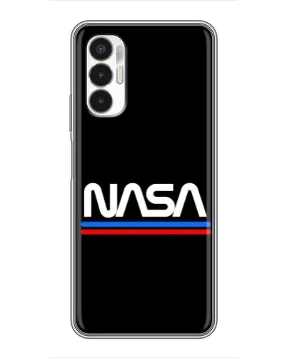 Чехол для TECNO POVA 3 (LF7n) с картинкой «NASA — классика Red Blue»