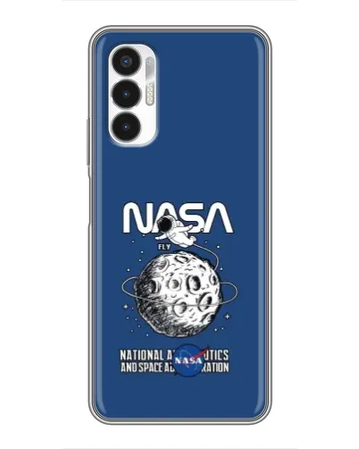 Чехол для TECNO POVA 3 (LF7n) с картинкой «NASA — лунная миссия»