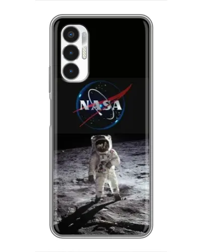 Чехол для TECNO POVA 3 (LF7n) с картинкой «Астронавт на Луне»