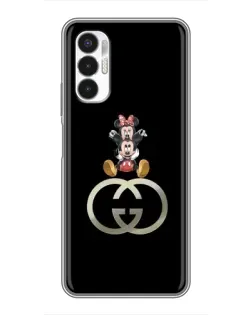 Чехол для TECNO POVA 3 (LF7n) с картинкой «Минни Маус на лого»