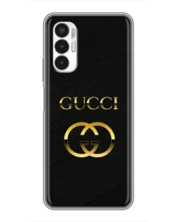 Чехол для TECNO POVA 3 (LF7n) с картинкой «Золотой логотип Gucci»