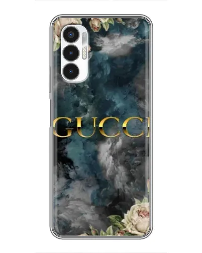 Чехол для TECNO POVA 3 (LF7n) с картинкой «Абстрактные цветы Gucci»