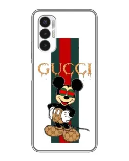 Чехол для TECNO POVA 3 (LF7n) с картинкой «Микки Маус Gucci — полосы»