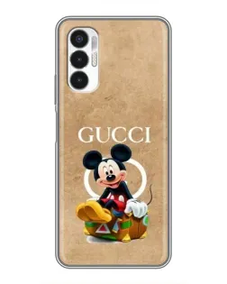 Чехол для TECNO POVA 3 (LF7n) с картинкой «Микки Маус Gucci — крафт»
