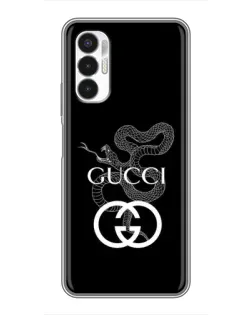 Чехол для TECNO POVA 3 (LF7n) с картинкой «Gucci — серебряная змея»
