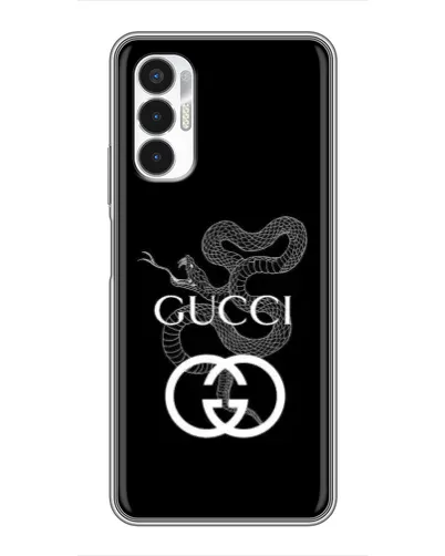 Чехол для TECNO POVA 3 (LF7n) с картинкой «Gucci — серебряная змея»