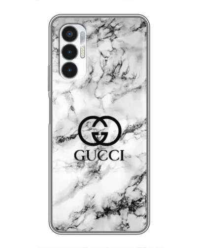 Чехол для TECNO POVA 3 (LF7n) с картинкой «Gucci — мраморный шик»