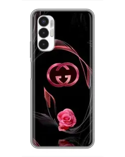 Чехол для TECNO POVA 3 (LF7n) с картинкой «Gucci — неоновая роза»