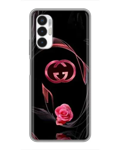 Чехол для TECNO POVA 3 (LF7n) с картинкой «Gucci — неоновая роза»