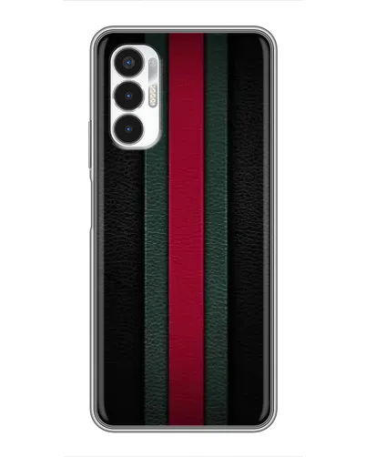 Чехол для TECNO POVA 3 (LF7n) с картинкой «Gucci — неоновая линия»