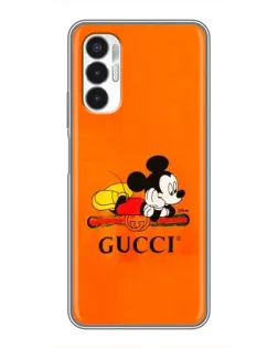 Чехол для TECNO POVA 3 (LF7n) с картинкой «Микки Маус Gucci — оранж»