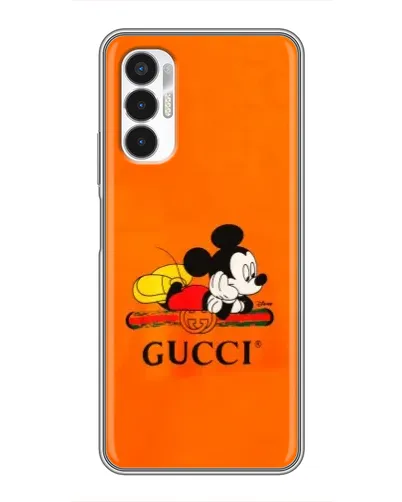 Чехол для TECNO POVA 3 (LF7n) с картинкой «Микки Маус Gucci — оранж» Чехол для TECNO POVA 3 (LF7n) с картинкой «Микки Маус Gucci — оранж»