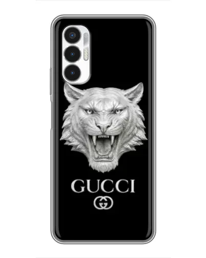 Чехол для TECNO POVA 3 (LF7n) с картинкой «Gucci — серебряный лев» Чехол для TECNO POVA 3 (LF7n) с картинкой «Gucci — серебряный лев»