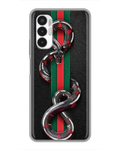 Чехол для TECNO POVA 3 (LF7n) с картинкой «Gucci — змея на полосе» Чехол для TECNO POVA 3 (LF7n) с картинкой «Gucci — змея на полосе»