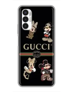Чехол для TECNO POVA 3 (LF7n) с картинкой «Gucci — герои Disney и монограмма»