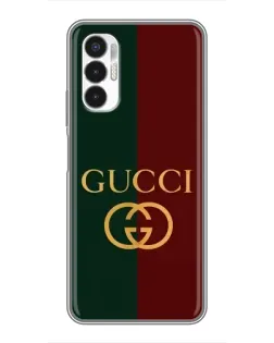 Чехол для TECNO POVA 3 (LF7n) с картинкой «Gucci — темно-зеленый градиент»