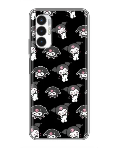 Чехол для TECNO POVA 3 (LF7n) с картинкой «Черный паттерн Kuromi» Чехол для TECNO POVA 3 (LF7n) с картинкой «Черный паттерн Kuromi»