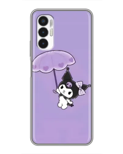 Чехол для TECNO POVA 3 (LF7n) с картинкой «Kuromi с зонтиком» Чехол для TECNO POVA 3 (LF7n) с картинкой «Kuromi с зонтиком»