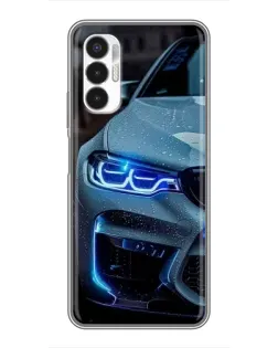 Чехол для TECNO POVA 3 (LF7n) с картинкой «Взгляд BMW с синими фарами» Чехол для TECNO POVA 3 (LF7n) с картинкой «Взгляд BMW с синими фарами»