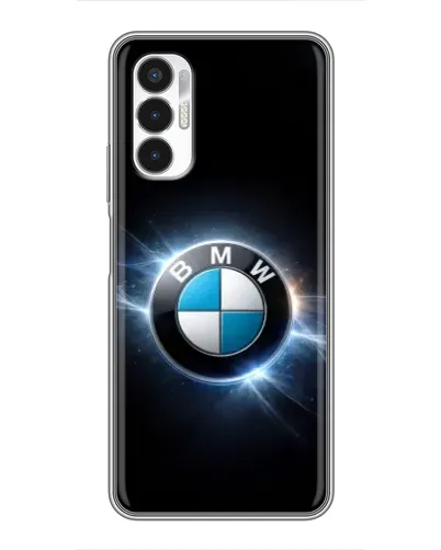 Чехол для TECNO POVA 3 (LF7n) с картинкой «BMW — неоновое сияние»