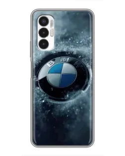 Чехол для TECNO POVA 3 (LF7n) с картинкой «Логотип BMW — лед»