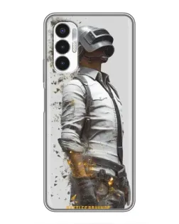 Чехол для TECNO POVA 3 (LF7n) с картинкой «PUBG — боец в пыли»