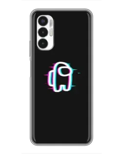 Чехол для TECNO POVA 3 (LF7n) с картинкой «Among Us неон»