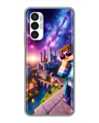 Чехол для TECNO POVA 3 (LF7n) с картинкой «Стив и космос»
