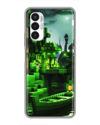 Чехол для TECNO POVA 3 (LF7n) с картинкой «Minecraft лесной пейзаж»