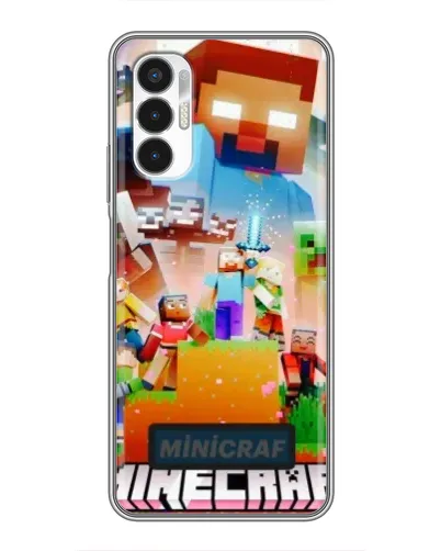 Чехол для TECNO POVA 3 (LF7n) с картинкой «Minecraft герои игры»