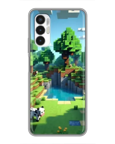 Чехол для TECNO POVA 3 (LF7n) с картинкой «Minecraft летний день»