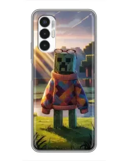 Чехол для TECNO POVA 3 (LF7n) с картинкой «Крипер в свитере» Чехол для TECNO POVA 3 (LF7n) с картинкой «Крипер в свитере»