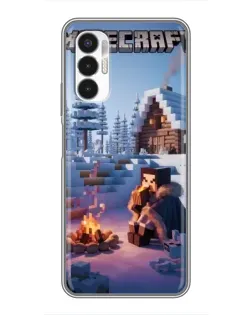 Чехол для TECNO POVA 3 (LF7n) с картинкой «Зимний Minecraft» Чехол для TECNO POVA 3 (LF7n) с картинкой «Зимний Minecraft»