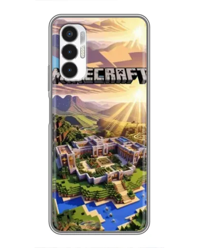 Чехол для TECNO POVA 3 (LF7n) с картинкой «Minecraft панорама»