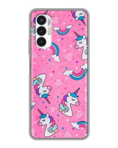 Чехол для TECNO POVA 3 (LF7n) с картинкой «Unicorn паттерн розовый» Чехол для TECNO POVA 3 (LF7n) с картинкой «Unicorn паттерн розовый»