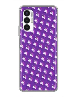Чехол для TECNO POVA 3 (LF7n) с картинкой «Единороги на фиолетовом»