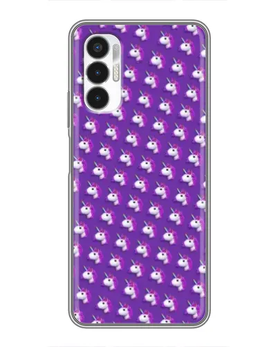 Чехол для TECNO POVA 3 (LF7n) с картинкой «Единороги на фиолетовом» Чехол для TECNO POVA 3 (LF7n) с картинкой «Единороги на фиолетовом»