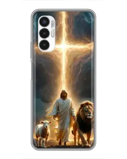 Чехол для TECNO POVA 3 (LF7n) с картинкой «Лев Иуды и Свет»