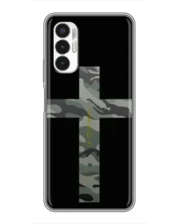 Чехол для TECNO POVA 3 (LF7n) с картинкой «Милитари Крест»