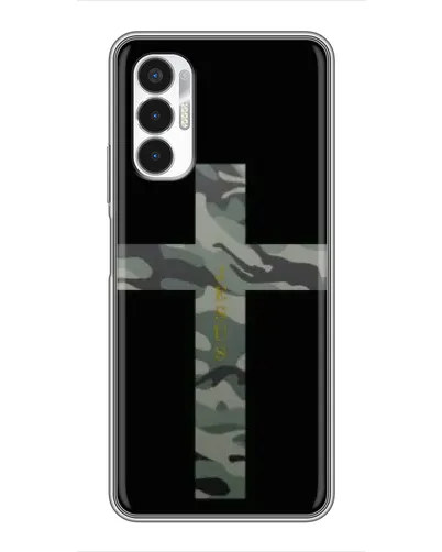 Чехол для TECNO POVA 3 (LF7n) с картинкой «Милитари Крест»