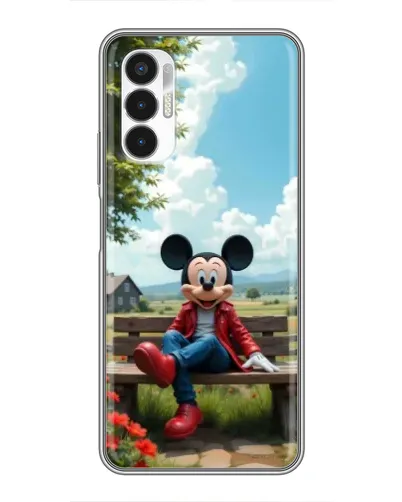 Чехол для TECNO POVA 3 (LF7n) с картинкой «Микки на скамейке» Чехол для TECNO POVA 3 (LF7n) с картинкой «Микки на скамейке»