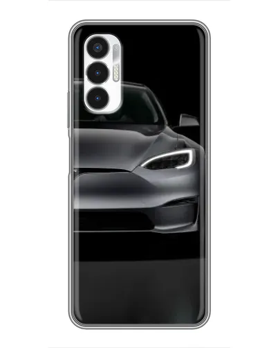 Чехол для TECNO POVA 3 (LF7n) с картинкой «Tesla Model S Look»