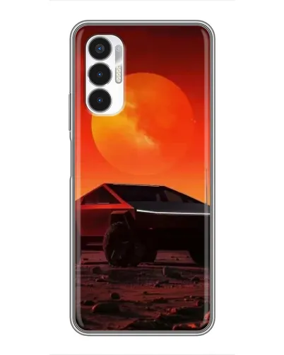 Чехол для TECNO POVA 3 (LF7n) с картинкой «Cybertruck на Марсе»