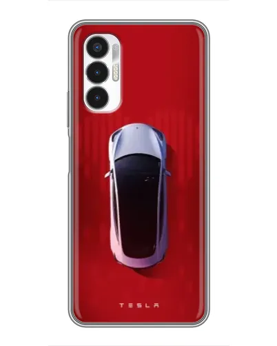 Чехол для TECNO POVA 3 (LF7n) с картинкой «Tesla Top View»